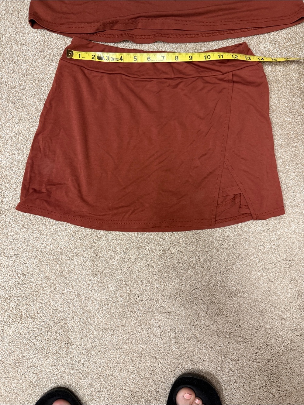 Everyday Rust Pull-On Skort Set - Casual Women’s Two-Piece - Picture 3 of 5
